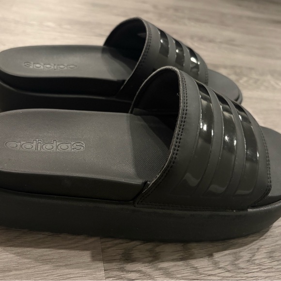 Adidas Black Slide Sandals - Picture 3 of 3